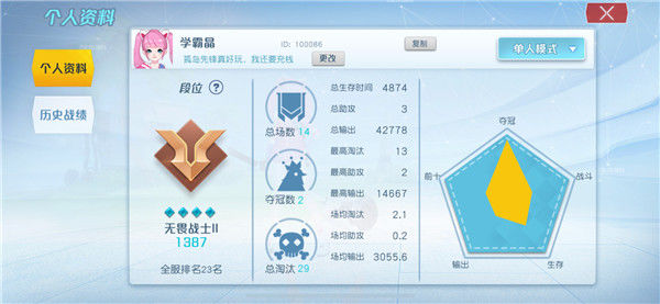 孤岛先锋段位积分一览