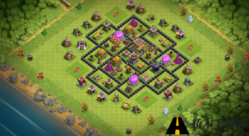 coc8本护资源神阵怎么摆 部落冲突八本护资源神阵阵型推荐